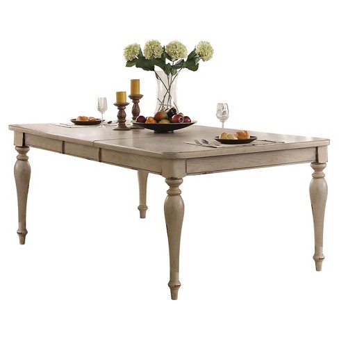 Abelin Dining Table Antique White Acme Furniture Target