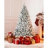 SUGIFT 6ft Artificial Snow Flocked Christmas Tree with 1000 Branch Tips, Fire-Resistant PVC and Metal Stand for Holiday Decoration - 2 of 4