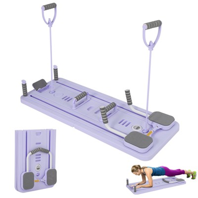 Portable Pilates Reformer Board for Home Workout - Foldable Mini Pilates Machine for Women, 400Lbs Capacity, Multifunctional Core Slider Board
