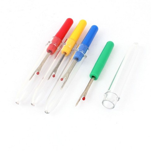 NiftyPlaza 4 Stitch Ripper Plastic Handle Thread Seam Ripper Cutter Remover  Sewing Craft Assorted Color