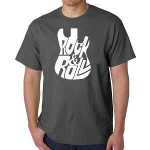 LA Pop Art Rock And Roll Guitar - Men's Word Art T-Shirt - 1 of 4