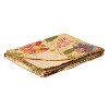 50" X 70" Red Floral Cotton Quilted Kantha Throw Blanket with Embroidery - 3 of 4