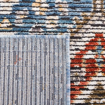Sierra Ivory and Blue Hand-Knotted Wool Area Rug