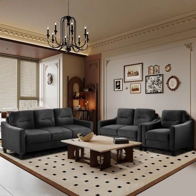 3Pcs Couch Comfortable Sectional Couches set