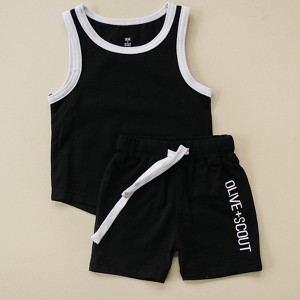 Kids Taylor Tank Top and Shorts Set - Olive + Scout - 1 of 4
