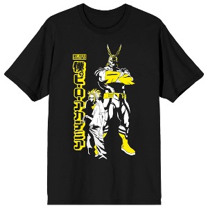 Mens My Hero Academia Anime All Might Character Black Graphic Tee - 1 of 2