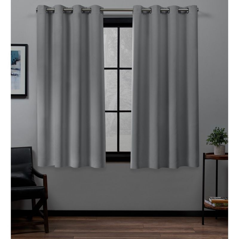 Set of 2 Academy Total Blackout Grommet Top Curtain Panel - Exclusive Home, 1 of 10