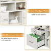 VINGLI Wood File Cabinet with 4 Drawers for Letter Files, Mobile Printer Stand, Lockable Lateral Filing Cabinets for Home Office, White - 4 of 4