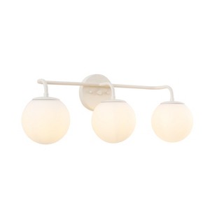 JONATHAN Y Louis Parisian Globe Metal/Frosted Glass Modern Contemporary LED Vanity Light - 1 of 4