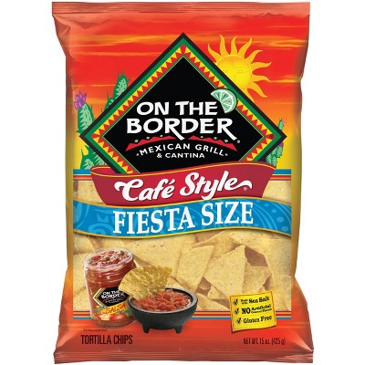 On The Border Café Style Tortilla Chips - 15oz