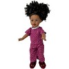 Doll Clothes Superstore Handmade Cranberry Print Pajamas & Furry Slippers for 18" Dolls - 3 of 4