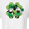 Women's - Disney - Mickey Minnie Shamrock Cropped Graphic T-Shirt - 2 of 4
