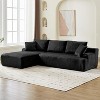 106" Modular Cloud Sectional Sofa - L-Shaped w/ Deep Seat & Corduroy Upholstery, No Assembly for Living Room/Bedroom - 3 of 4