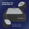 Kickoff 300 Thread Count 100% Organic Bamboo Viscose Fitted Sheet Only, Extra Deep Pocket, Cooling & Breathable, Double Stitching, Bedding Sheet - 3 of 4