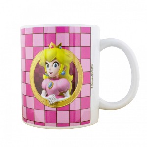 Adult Super Mario Bros. Princess Peach Checkered 11 oz. Ceramic Mug - 1 of 2