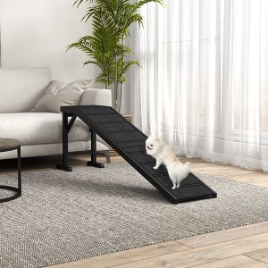 TopComfy Pet Step and Ramp Non Slip Surface Adjustable Slope Durable Build for Dogs Cats Reaching Bed Sofa Vehicle, Black, 34.6"*20.5"*7.3" - 1 of 4