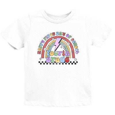 The Juniper Shop First Day First Grade Rainbow Youth Short Sleeve Tee