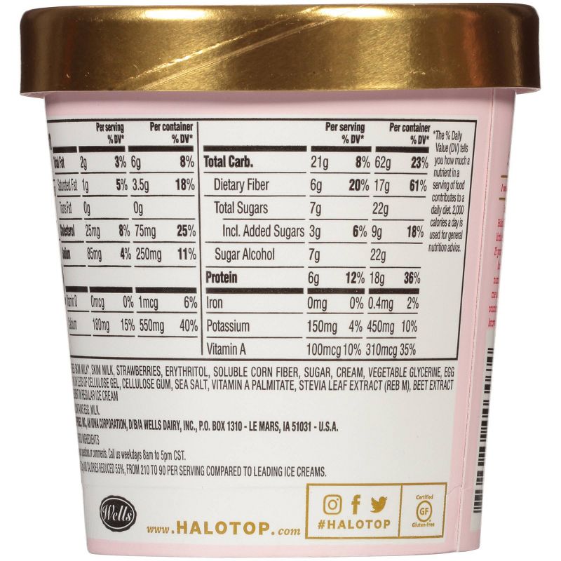Halo Top Strawberry Ice Cream - 16oz, 2 of 5