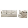 NicBex Couches for Living Room 94 Inch Sectional Sofa Chenille Deep Seat Sofa Chenille Fabric Upholstered 4-Seater Sofa Couch for Bedroom, Blue - 2 of 4