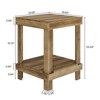 SEVOBAL End Tables Stylish Square Wooden with Practical Rustic Farmhouse Design for Living Room Bedroom, Natural Wood, 12.4"*29.13"*6.69" - 2 of 4