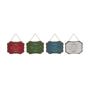 Transpac MDF Garden Sentiment Decor Set of 4 Spring Home Decorations - 1 of 1