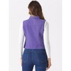 INSPIRE CHIC Women's Buttoned Washed Denim Vest with Faux Chest Flap Pockets - 4 of 4