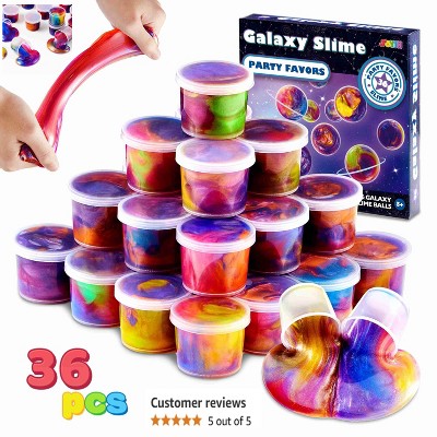 36 Pack Joyfy Compounds Party Favors Galaxy Stretchy Stress Relief Toys for Girls and Boys Classroom Reward Party Supplies Easter Basket Stuffers