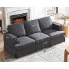 AMERLIFE Modern Slipcovered Sofa- Comfy Couch for Living Room - 2 of 4