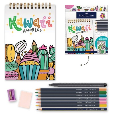 Faber-Castell Kawaii World: 18-Piece Multicolored Art & Craft Tool Set with Brushes for Drawing