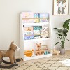 GlasFlength Decorative Bookshelf Creative and Unique Styling, Multifunctional Storage with Open Display Bookshelves, White,22.83”*7.08”*31.88" - 2 of 4