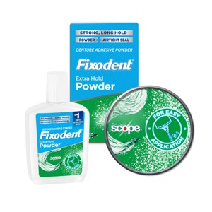 Fixodent Extra Hold Plus Scope Denture Powder Adhesive 1.6oz - 1 of 1