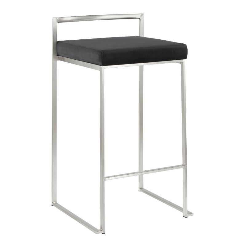 Set of 2 Fuji Contemporary Stackable Barstools - LumiSource, 3 of 14