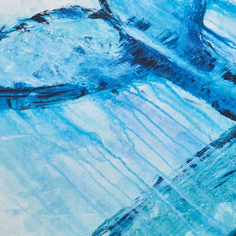 (Set of 4) Seascape Gel Coat Framed Canvas Set Blue, 6 of 16