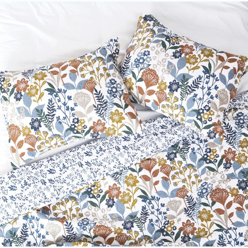 carol & frank Delilah Spring Floral Cotton Quilt Set  - Reversible and Machine Washable, 3 of 6