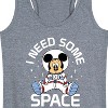 Women's Disney Mickey I Need Some Space Graphic Racerback Tank - Heather Grey - X-Large - 2 of 4