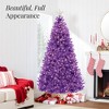 Best Choice Products Pre-Lit Purple Christmas Tree, Artificial Full Holiday Decoration w/ Incandescent Lights - 3 of 4