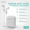 iHome AirPods Case Cover and Magnetic Neckband Bundle, Silicone Case, Charging Flexibility, Durable Protection, Grey - 2 of 4