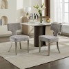 Mid-Century Modern Upholstered Dining Chairs Set of 2, Armless Chairs with Backrest and Metal Legs for Dining Room or Kitchen – The Pop Home - 3 of 4