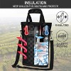 OPUX Two Bottle Wine Bag Carrier Tote, Insulated Leakproof Cooler Travel BYOB Picnic, Gift Men Women Birthday Christmas - 3 of 4