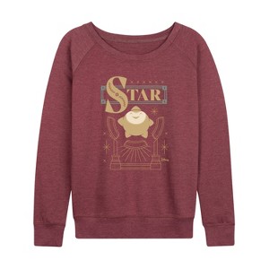 Women's - Disney - Star of Importance Lightweight French Terry Wide Neck Long Sleeve Shirt - 1 of 4