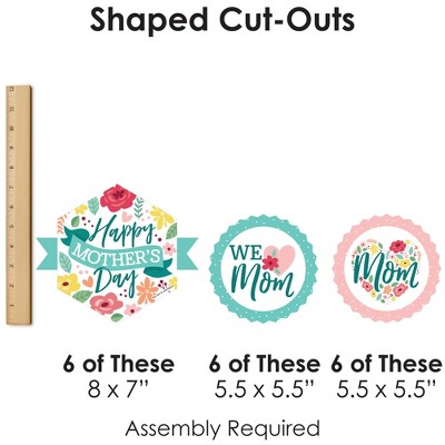 Colorful Floral Mother's Day Paper Fan Decoration Kit