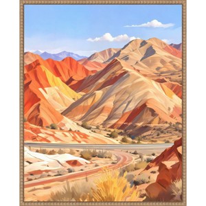 Amanti Art Where the Earth Wears Fire and Sky Whispers Peace by Uma Gokhale Framed Canvas Wall Art - 1 of 4