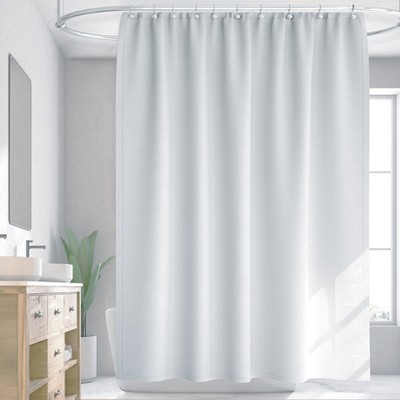 The Lakeside Collection Frosted Clear Solid PEVA Shower Curtain