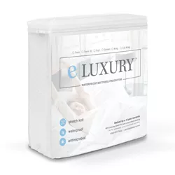 eLuxury 100% Waterproof Stretch Knit Anti-Allergy Mattress Protector with Fitted Skirt