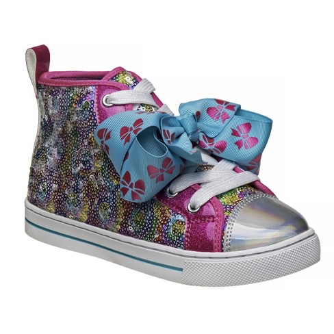 Nickelodeon Jojo Siwa Girls Sequin Hi-top Canvas Sneakers - Fuchsia ...