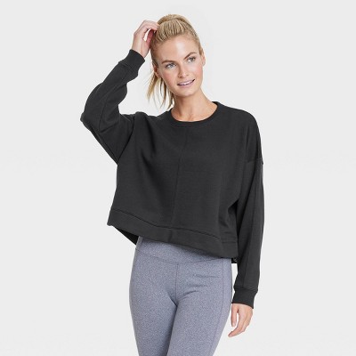 Women's Cotton Fleece Crewneck Cropped Sweatshirt - All in Motion™
