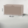 Naysaye Deck Boxes, 2-Piece 100 Gal Outdoor Storage Deck Box, Small Patio Storage Bin for Garden Tools, Brown, 48.03"*21.46"*24.53" - 3 of 4