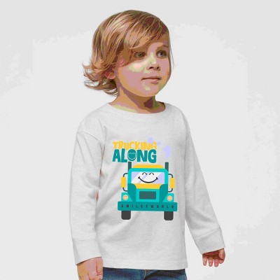 The Juniper Shop SmileyWorld Trucking Along Toddler Long Sleeve Tee