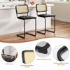 NicBex Set of 2 PU Leather Bar Stools,Counter Height Bar Stools with Rattan Back,Armless Bar Chairs for Kitchen Island,Dining Room,Home Bar - 4 of 4