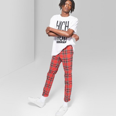 red plaid pants mens